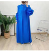 Wine Red Pleated Dress For Women Flower Sleeves Female Evening Party Elegant Clothing Ladies 2DB1827
