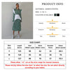 Elegant Loose Slim Womens Dress Casual O-Neck Long Sleeve Office Midi Dresses Ruffle Patchwork Female Dress