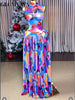 Women's Tie Dye Printed Mesh See Though A-line Maxi Dress Street Education Party Cocktail Night Out Long Dresses