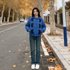Women's Quilted Stand Collar Padded Jacket Long Sleeve Pocket Casual Fall Winter Coat