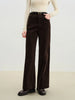 Retro Hong Kong Style Corduroy Flared Pants Women Autumn and Winter Brown Casual Flared Pants