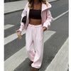 Beautiful Women's Tracksuits with A Zipper and A Hood Trousers Pink Two Piece Set Women Blue Classic Pant Sports Suit for Spring