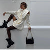 Hollow Out Long Sleeve Blazer Jacket For Women Spring Solid V-neck Waist Suit Coats Office Lady Chic Outerwear
