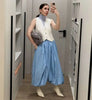 Casual Loose Jogger Bloomers Pants Women High Waist Trousers Female Loose Pleated Bloomers Pants Streetwear