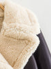 Double Sided Short Jacket Women Warm Thick Lapel Lambswool Coat Autumn Winter Vintage Female Fleece Chic Tops