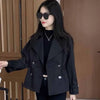 Spring Women Leisure Appear Thin Short Windbreaker Jacket Female Temperament Versatile Loose Fit Windbreaker Coat