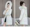 Winter Down Cotton Jacket Women Korean Cotton-Padded Thicken Warm Mid Long Hooded Parkas Slim Coat Female Casual Ladies Tops