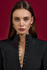 Long Sleeve Single-breasted Sexy Mini Blazer Dress Women Turtleneck Two Pocket Club Party Blazers Dress Office Lady
