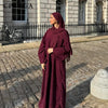Arabic Women Corduroy Abaya Dress Ramadan Dubai Muslim Modest Cardigan Islamic Autumn Winter Warm Turkey Loose Solid Robe