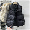 Short Down Cotton Vest Women Spring Autumn Winter Loose Fitting Outer Jacket Female Warm Vest Camisole Jacket Cardigan