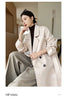 Notch Lapel Wool Coat Drop-Shoulder Women 100% Wool Loose Overcoat Double-Layers Autumn Winter Long Jacket Thick Trench Coat #24