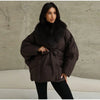 Thicken Cotton Jackets Women Long Sleeves Detachable Fur Collar Lace Up Pockets Coats Female Winter Chic Warm Outwears
