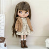 For Blythe Doll Outfit Clothing Princess Lace Maid Skirt Set Cute Plaid Pants Vintage Dress Clothes OB24 OB22 1/6 Accessories
