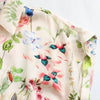Women's Floral Print Shirt Dress Collared Cap Sleeve Button Down Belted Mini Dresses for Woman Party Vacation Outfits