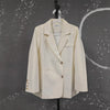 Women's Single Breasted Blazer Autumn Chic Casual Back Slit Design Niche Famale Suit Coat 2DB4253