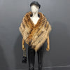 Woman Real Fox Fur Shawl Vest Jacket Fluffy Fur Cape Natural Fur Poncho Fur Lady Scarf Wrap Coat Shawl Wedding Party Clothing