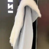 White Turn Coat Women's Autumn Winter Belt Woolen Coat Fur Coat Fragrant Wind High end Lightweight Short Fur Neck