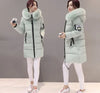Zipper Pockets Design Plus Size Jacket Women Winter Collar Hooded Parka Clothing Elegant Slim Warm Thick Female Coat