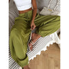 Solid Drapey Satin Loose Harem Pants Women Casual Elastic Waist Drawstring Design Long Pant Lady Commute Versatile Wear