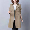 Spring Autumn Comfortable Women's Trench Coat Mid Length Version Temperament Female Windbreaker Outerwear