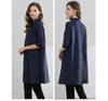 Women Pleated Single Breasted Dress Stand Theree Quarter Sleeve Tide Spring 2F0095