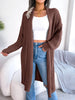 Women's Solid Color Shawl Collar Knit Cardigan Sweater for Autumn Winter Casual Vacation Coat