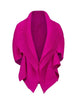 Pleated Spring Women's Cardigan Short Coat Chic Outerwear Unique Design Laeple Half Sleeve Jackets
