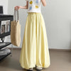 Girls Korean Wide Leg Pants Female Chic Designer High Waist Trousers Lady Baggy Thin Casual Daily Pants
