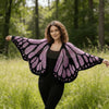 Women's Butterfly Knit Shawl Cape Crochet Monarch Butterfly Cardigan Coat Spring and Autumn Shawl Top Outerwear