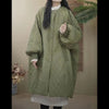Oversized Diamond Plaid Down Cotton Jacket European Women Coat Long Lightweight Cotton Jacket Winter Parka Coat Female