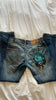 Harajuku Y2k 2000s Women Clothing Vintage Statue of liberty Diamonds Jeans Casual Denim Pants High Waist Straight Wide Leg Jeans