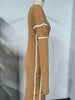 Autumn Women's Elegant Slim Fit O-Neck Long Sleeve Dress High Street Bright Line Decoration Designer Vintage Style
