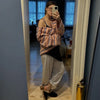 Chic Stripe Scarf Loose Sweater Women Autumnn Full Sleeve O-neck Single Breasted Knitted Coat Female Lady Cardigan