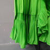 Chic Pleated Women's Dress Irregular Ruched Patchwork Design V Collar Niche Elastic Loose Lace Up Clothing 2DB1191