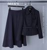 OL Elegant Two-piece Set Autumn and Winter Long-sleeved Slim Jackets Coat High-waist Skirt Sets Women's Outfits