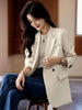 Spring Autumn Women Split Fork Blazer Coat Advanced Ladies Solid Color Tops Overcoat Female Long Sleeves Suit Jacket