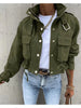 Woman Jacket Clothing Streetwear Autumn &winter Elegant Slim Round Neck Solid Pocket Button Design Long Sleeve Workwear Coats