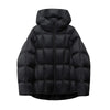 Women Light White Down Jacket with Hood Loose Over Size Casual Autumn Winter Outwear Square Warm Short Coat