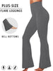 Plus Size Elegant Women's High-Waisted Flared Pants for Yoga Workout. Suitable for Women Leggings to Use for Leisure