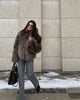Modern Faux Fur Like Plush Jacket Autumn Winter Women's Warm Trench Coat Thicken Lady's Party Street Wear