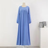 Spring Autumn Muslim Dress Women Loose Maxi Dresses Female Full Sleeve Casual Solid Pockets Robe Long Dresses Vestidoes