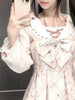 Japanese Y2k Dress Women Sweet Print Bow Vestidos Fake Two Pieces Lace Patchwork Fairy Dress Kawaii Grunge Vintage Dresses