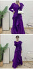 Ruffle Edge Maxi Pleated Dress For Women Round Neck Long Sleeves Solid Color Stitching Belt Dresses 2DA9911