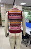 Sweater Vest Women V Neck Japanese Striped Stylish Harajuku All-match Unisex Clothing Knitwear Y2K Baggy Streetwear