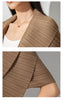 Pleated Spring Women's Cardigan Short Coat Chic Outerwear Unique Design Laeple Half Sleeve Jackets