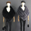 Woman Real Fox Fur Shawl Vest Jacket Fluffy Fur Cape Natural Fur Poncho Fur Lady Scarf Wrap Coat Shawl Wedding Party Clothing