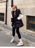 Adjustable Waistcoats Solid Cotton Vest Jacket Women Autumn Winter Hooded Waistcoat Warm Thicken Cotton Sleev