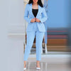 Pants Sets Two Piece Women Cardigan Blazer Double Breasted Slim Fit Pencil Pants Pockets Solid Casual Suits Outwear Spring