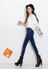 Autumn Winter Oversized Single Breasted High Waisted Elastic Jeans Women's Slim Skinny Pencil Pants Velvet Warm Pants