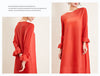 Pleated Dress Women's Round Neck Long Sleeve Casual Loose Lady Elegant Women's Dress